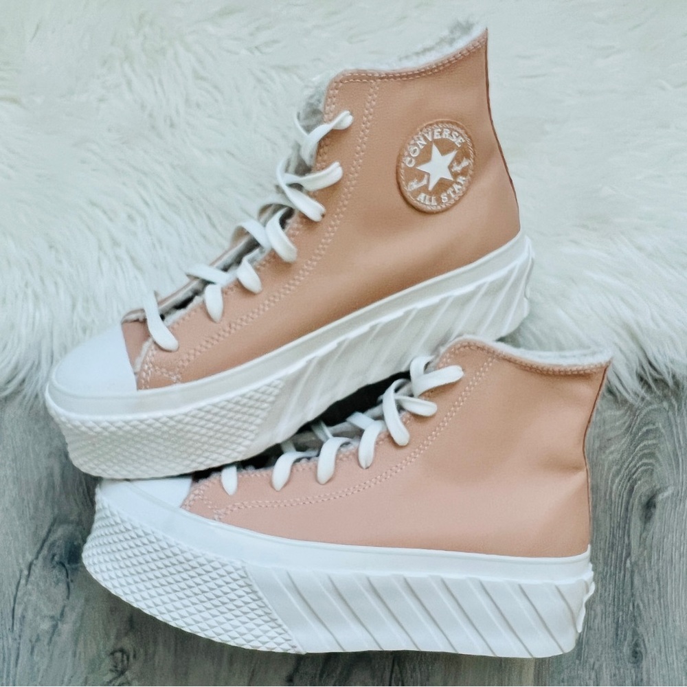NWT Converse Chuck Taylor All Star Lift 2X Platform Cozy Tones Women’s Shoes - Picture 6 of 8